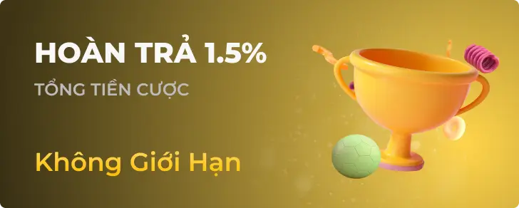 hoàn trả cược lên đến 100%